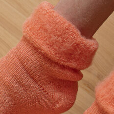 Vlnené ponožky "šošonky" - oranžové