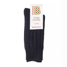 Socken 100% Wolle, starker elastischer Strick (schwarz)