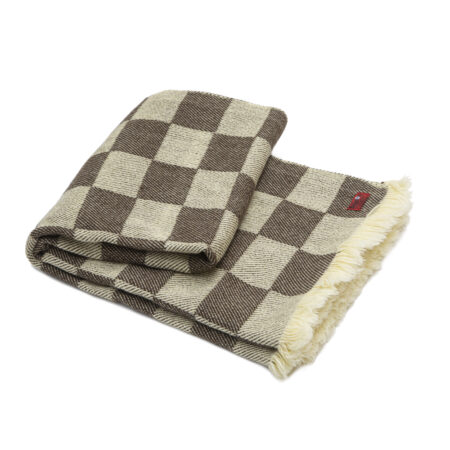 Checkered woolen blanket Rodopa IV king size