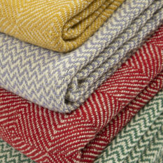 Merino Wool Blanket Marina - Yellow