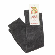 Ponožky 100% vlna, jednofarebný hladký úplet II - šedé
