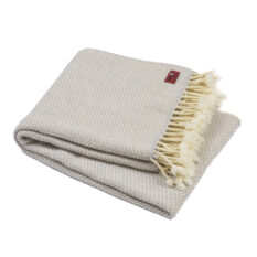 Merino Wool Blanket Marina - Light Grey