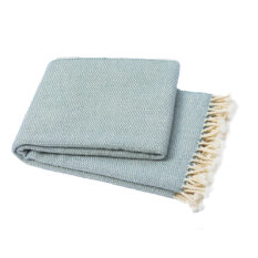 Merino Wool Blanket Marina - Ocean Blue