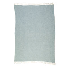 Vlnená deka Marina merino - modrozelená morská
