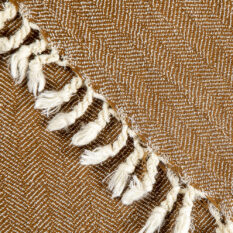 Handwoven wool blanket Nara VIII - light brown
