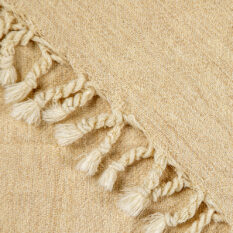 Ručne tkaná vlnená deka Nara VI - béžová