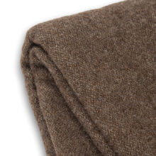 Thick wool blanket Rainbow XVIII - brown with one black stripe