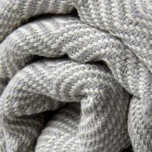 Badetuch und Handtuch Portokala VIII aus Baumwolle – silberblau Set