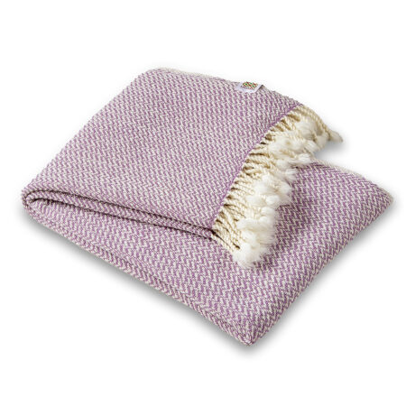 Merino Wool Blanket Marina - purple