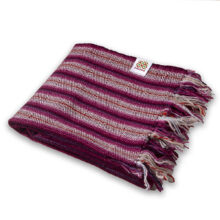 Merino wool scarf - purple and white
