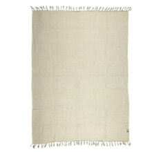 Ručne tkaná vlnená deka Nara XII - svetlo šedá
