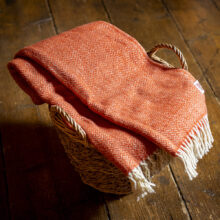 Wool blanket Elma II - orange