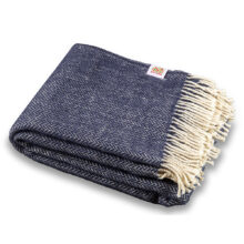 Wool blanket Elma VII - midnight blue