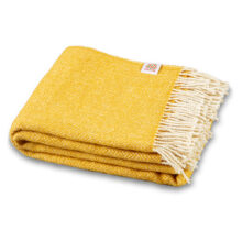 Wool blanket Elma I - mustard yellow BIG