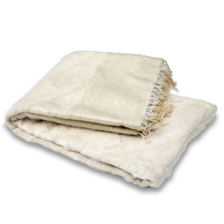 Mohair bedspread Filiz I - white