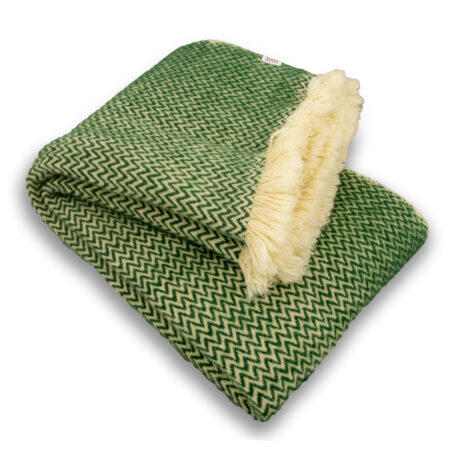 Wool blanket Karandila XXII fir green