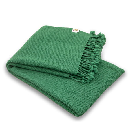 Merino Wool Blanket Perelika - fir green