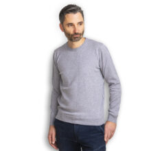 Men's merino wool sweater IV - light grey