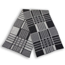 Wool scarf "Rodopa" - light and dark grey merino