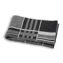 Wool scarf "Rodopa" - light and dark grey merino